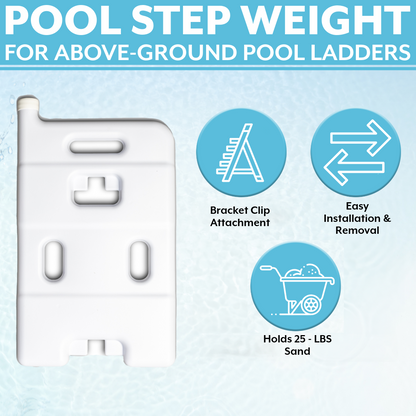 Poolzilla Pool Ladder Sand Weights -  for Poolzilla Pool Step Ladder and Blue Torrent Antigua Easy Pool Step Ladder
