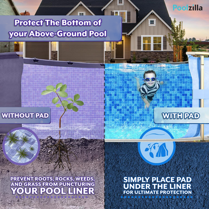 Poolzilla Rock Blocker Round Liner Pad For Aboveground Pools (Color Varies)