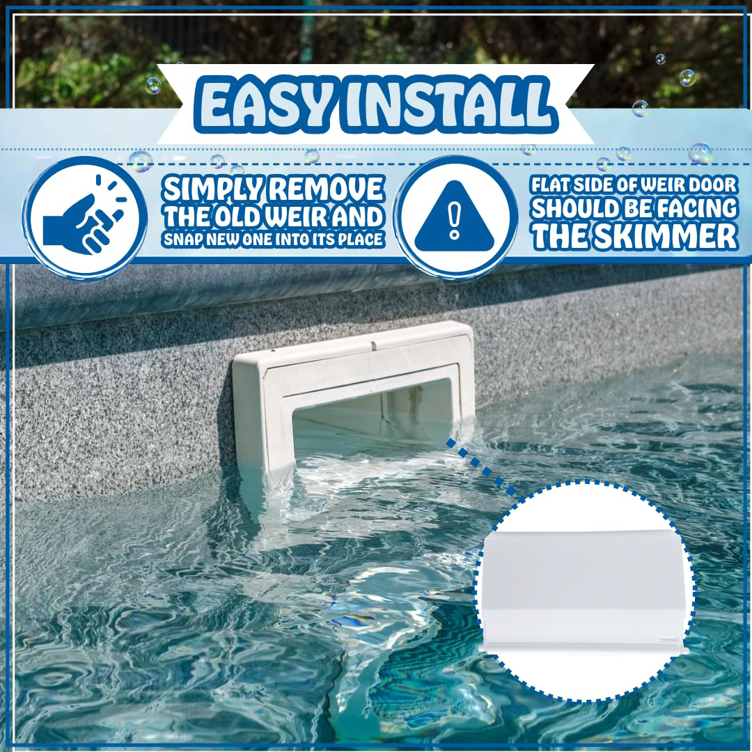 Poolzilla Replacement Weir Flap Assembly - Compatible with Hayward Automatic Skimmers, SP1082, SP1083, SP1084, SP1085, SP1086, SPX1082K