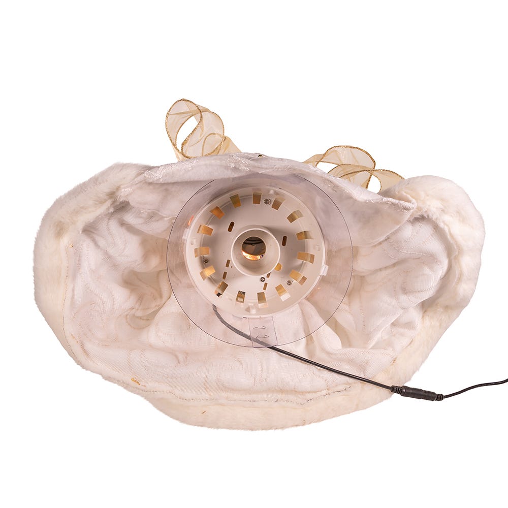 Kurt S. Adler 16“ Color Changing LED Fiber-Optic Gold & White Angel Treetop