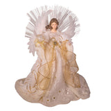 Kurt S. Adler 16“ Color Changing LED Fiber-Optic Gold & White Angel Treetop