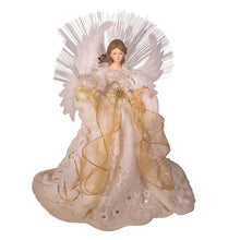 Kurt S. Adler 16“ Color Changing LED Fiber-Optic Gold & White Angel Treetop