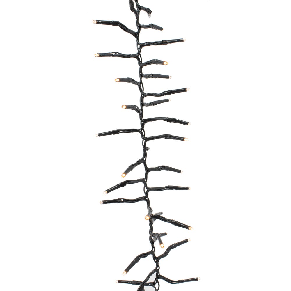 Kurt S. Adler 65' 2,000L Classic White 3MM LED Multifunction Cluster Garland With Green Wire