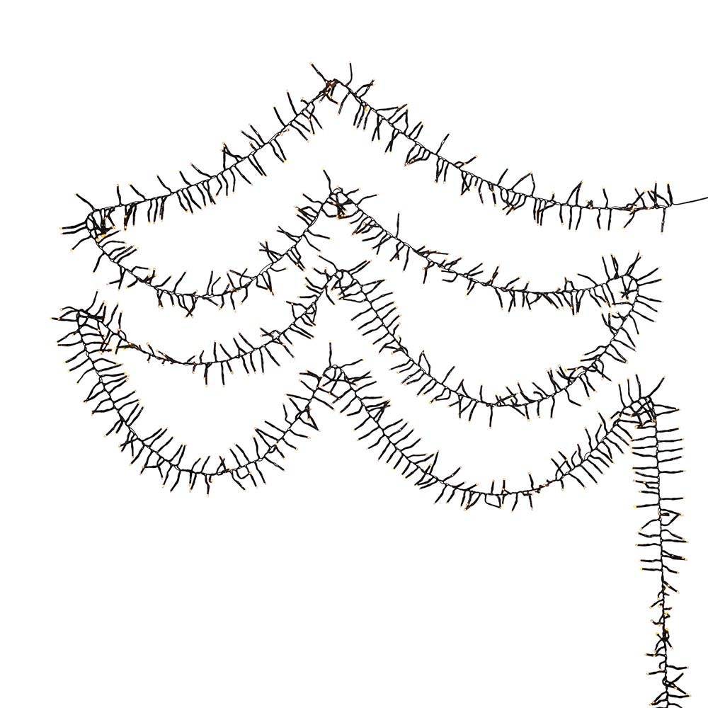 Kurt S. Adler 98' 3,000L Classic White 3MM LED Multifunction Cluster Garland With Green Wire