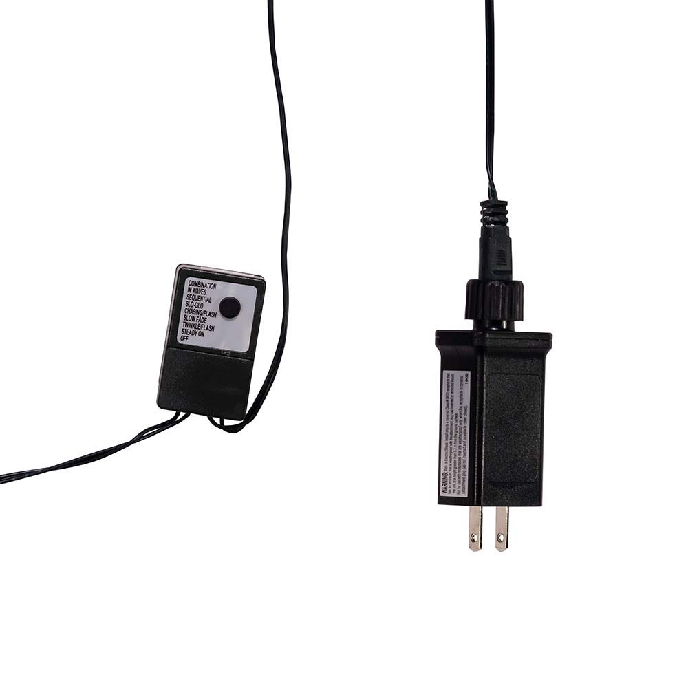 Kurt S. Adler 98' 3,000L Cool White 3MM LED Multifunction Cluster Garland With Green Wire