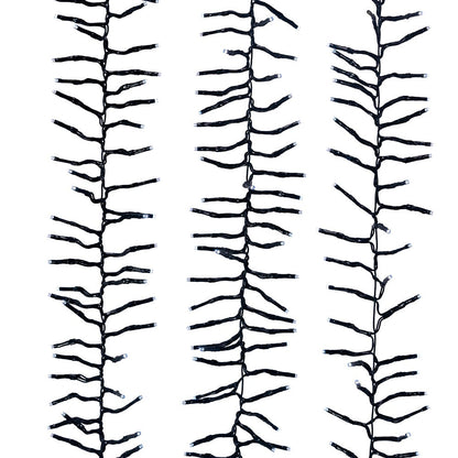 Kurt S. Adler 98' 3,000L Cool White 3MM LED Multifunction Cluster Garland With Green Wire