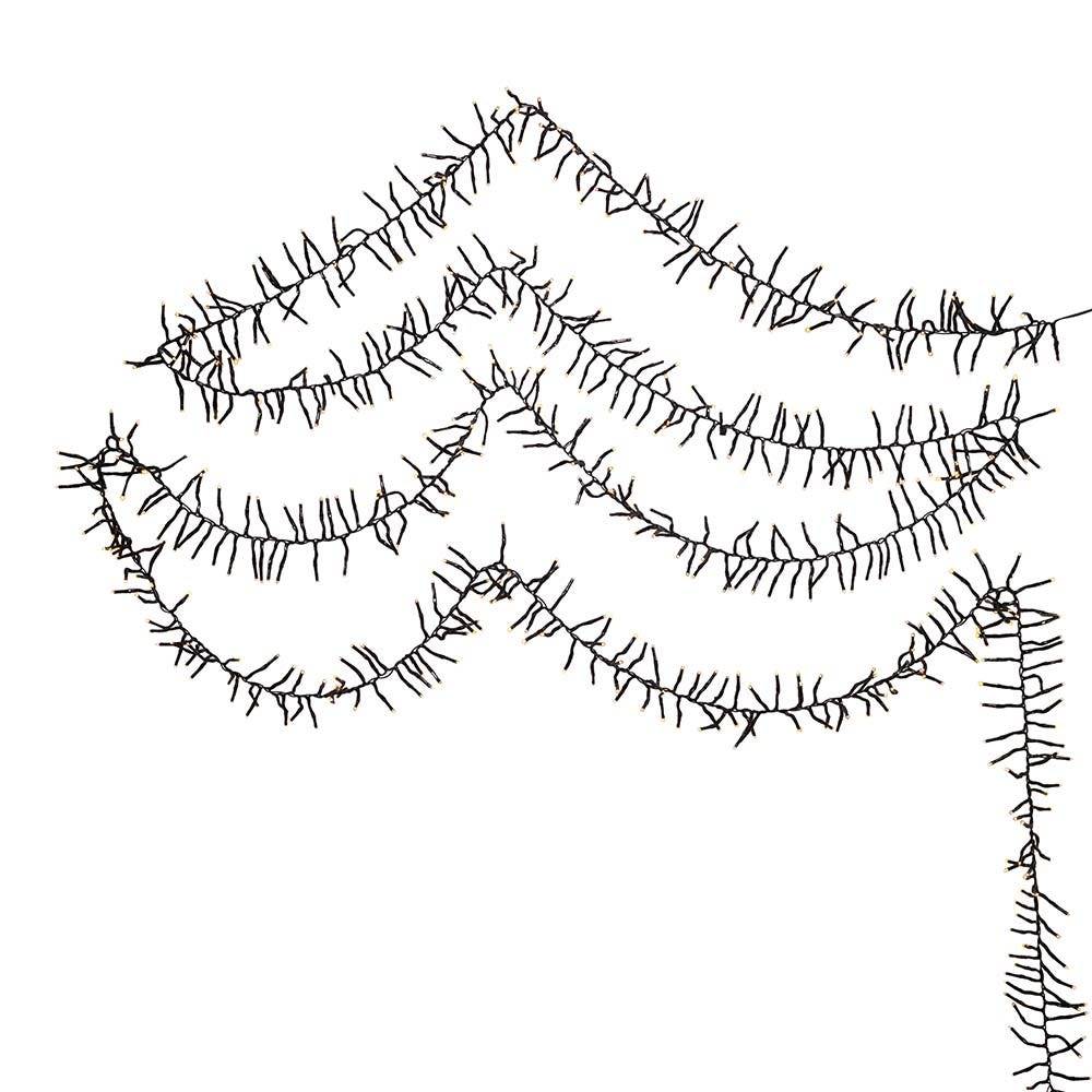 Kurt S. Adler 98' 3,000L Warm White 3MM LED Multifunction Cluster Garland With Green Wire