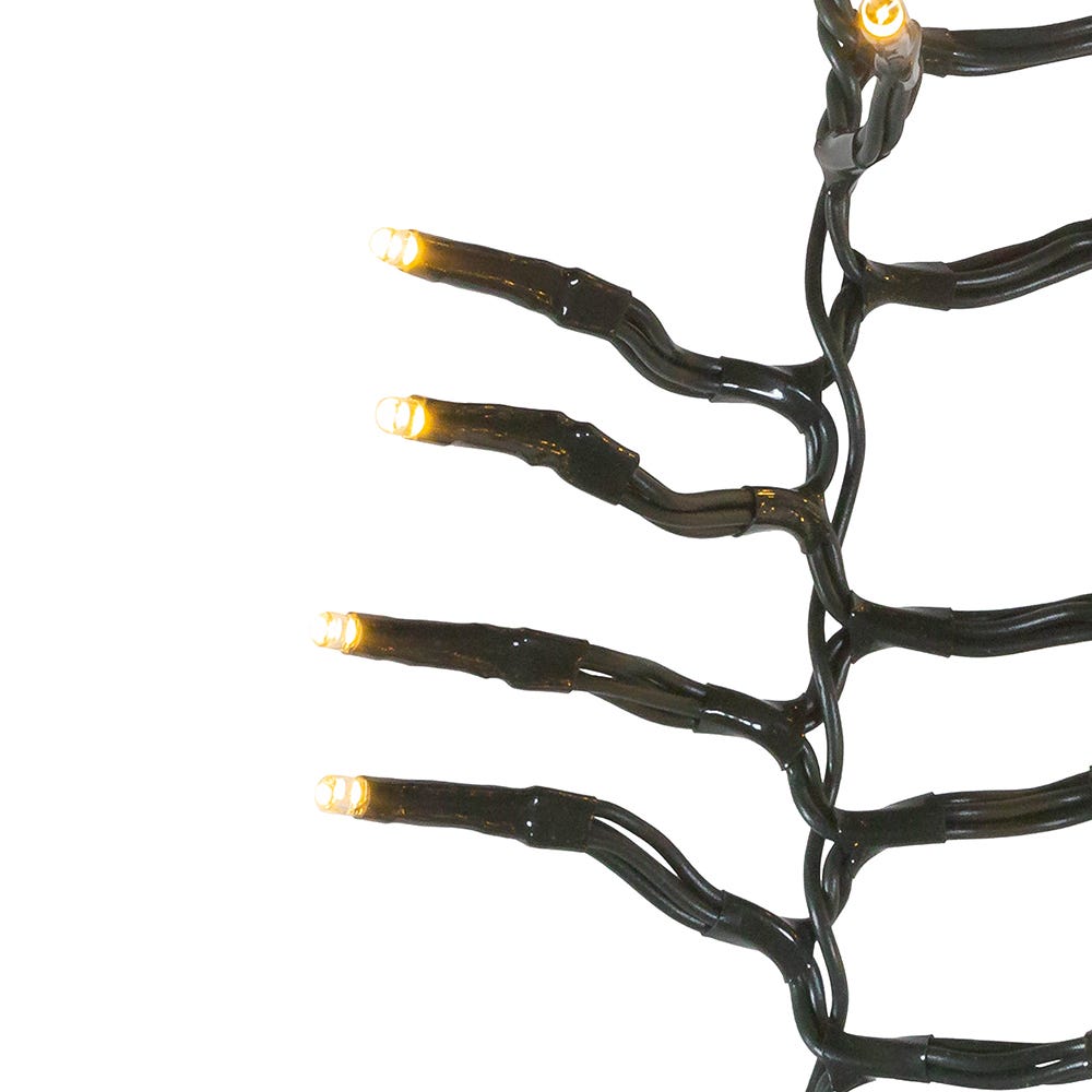 Kurt S. Adler 98' 3,000L Warm White 3MM LED Multifunction Cluster Garland With Green Wire