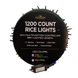 Kurt S. Adler 98' 1,200L Multicolor 3MM LED Multifunction Rice Lights With Green Wire On Spool