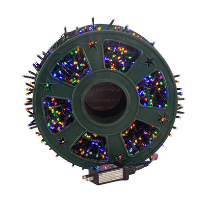 Kurt S. Adler 98' 1,200L Multicolor 3MM LED Multifunction Rice Lights With Green Wire On Spool
