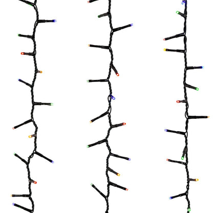Kurt S. Adler 98' 1,200L Multicolor 3MM LED Multifunction Rice Lights With Green Wire On Spool