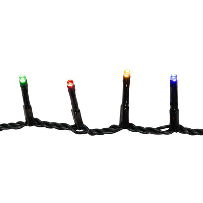 Kurt S. Adler 98' 1,200L Multicolor 3MM LED Multifunction Rice Lights With Green Wire On Spool