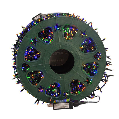 Kurt S. Adler 148' 1,800L Multicolor 3MM LED Multifunction Rice Lights With Green Wire On Spool