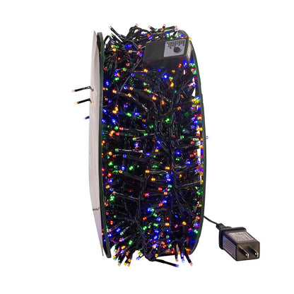 Kurt S. Adler 148' 1,800L Multicolor 3MM LED Multifunction Rice Lights With Green Wire On Spool