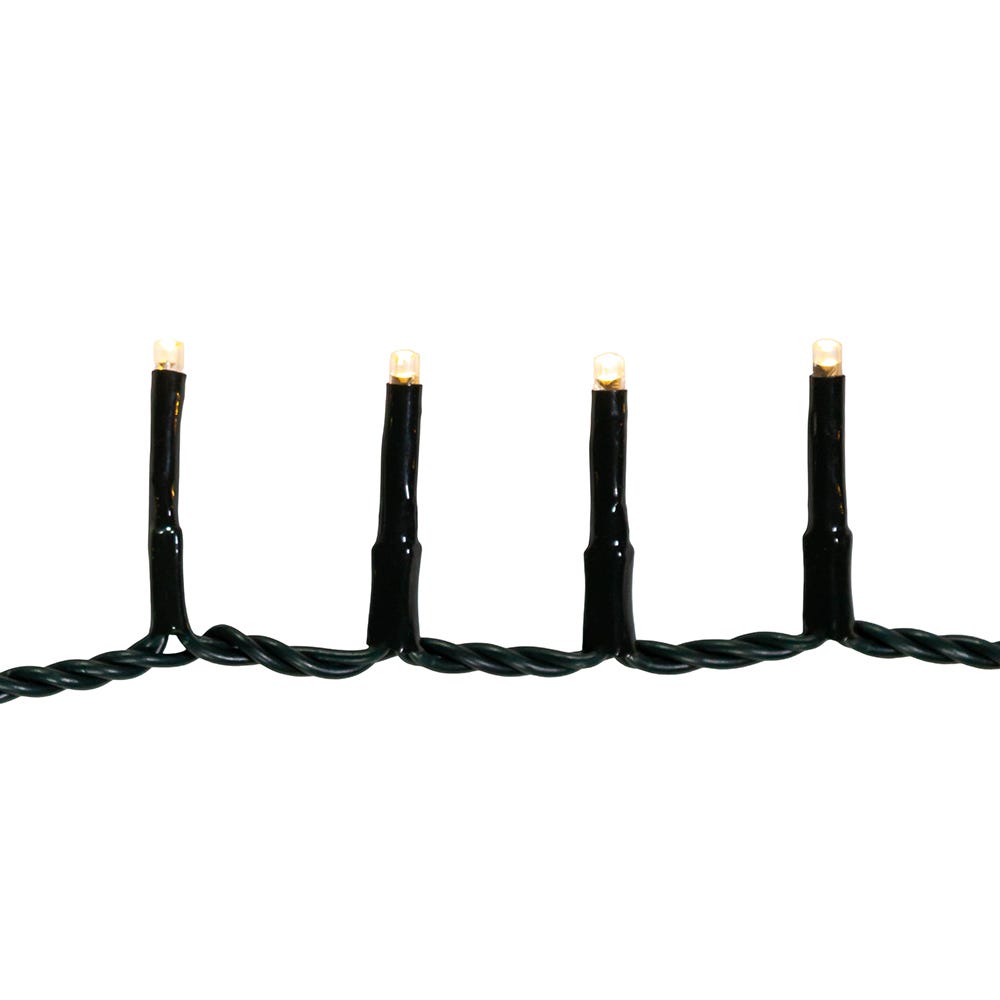 Kurt S. Adler 148' 1,800L Warm White LED Multifunction Rice Lights With Green Wire On Spool