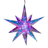Kurt S. Adler 14.5“ Lighted Magical Iridescence Holographic Foldable Starburst + Remote