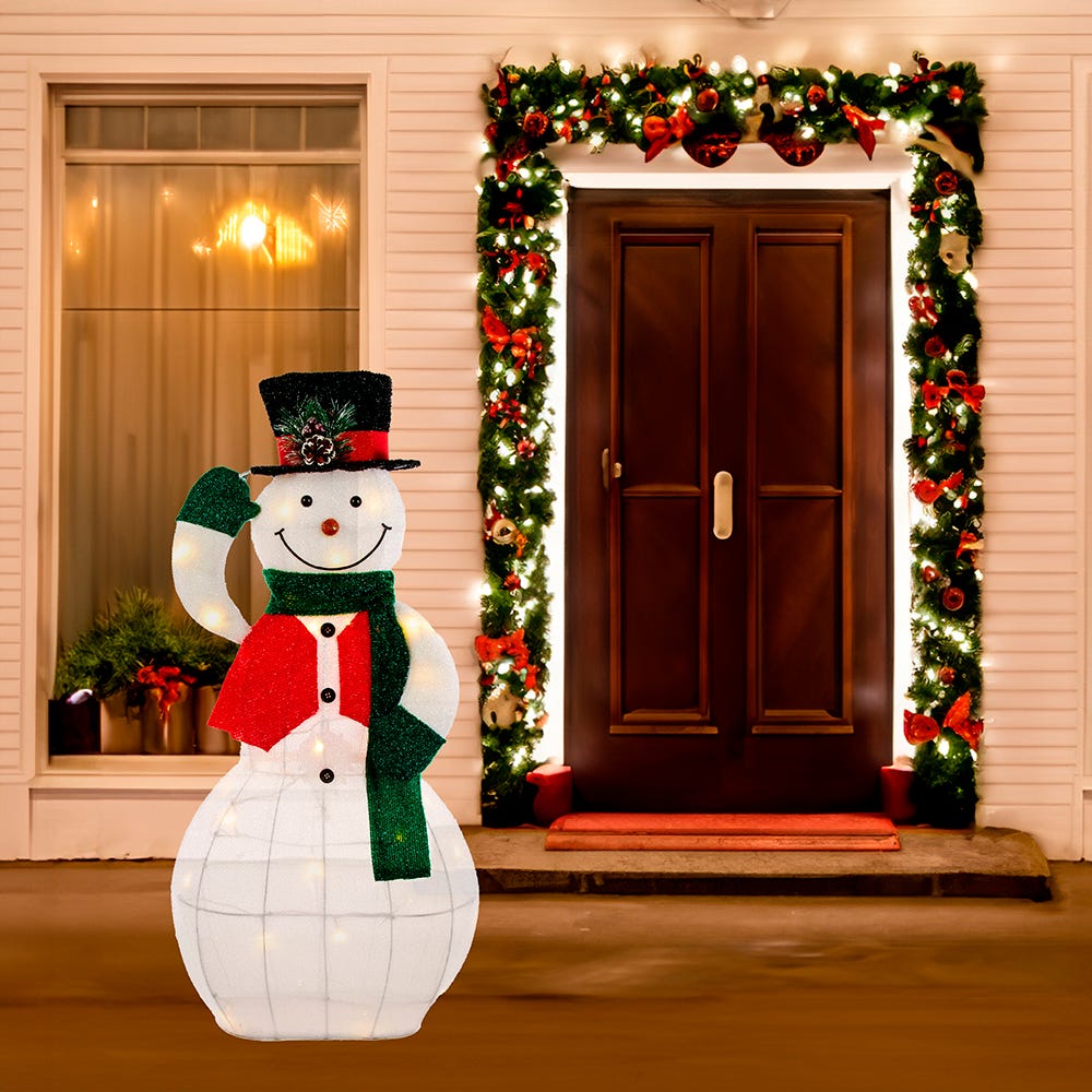 Kurt S. Adler 36“ LED Light-Up Animated Snowman Lawn Décor