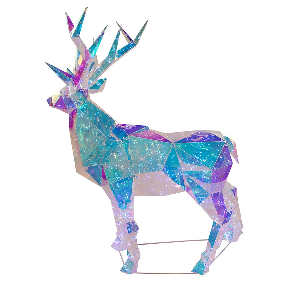 Kurt S. Adler 35.4“ Lighted Magical Iridescence Holographic Reindeer