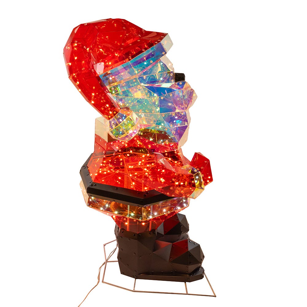 Kurt S. Adler 30“ Lighted Magical Iridescence Holographic Santa