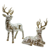 Kurt S. Adler Shiny Gold Standing & Lying Deer Table Pieces, 2 Assorted