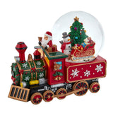 Kurt S. Adler 120MM Musical Santa Driving Train Water Globe