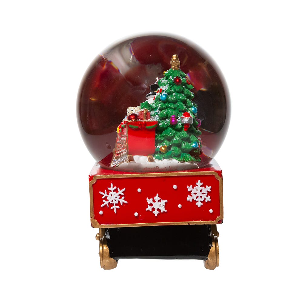 Kurt S. Adler 120MM Musical Santa Driving Train Water Globe