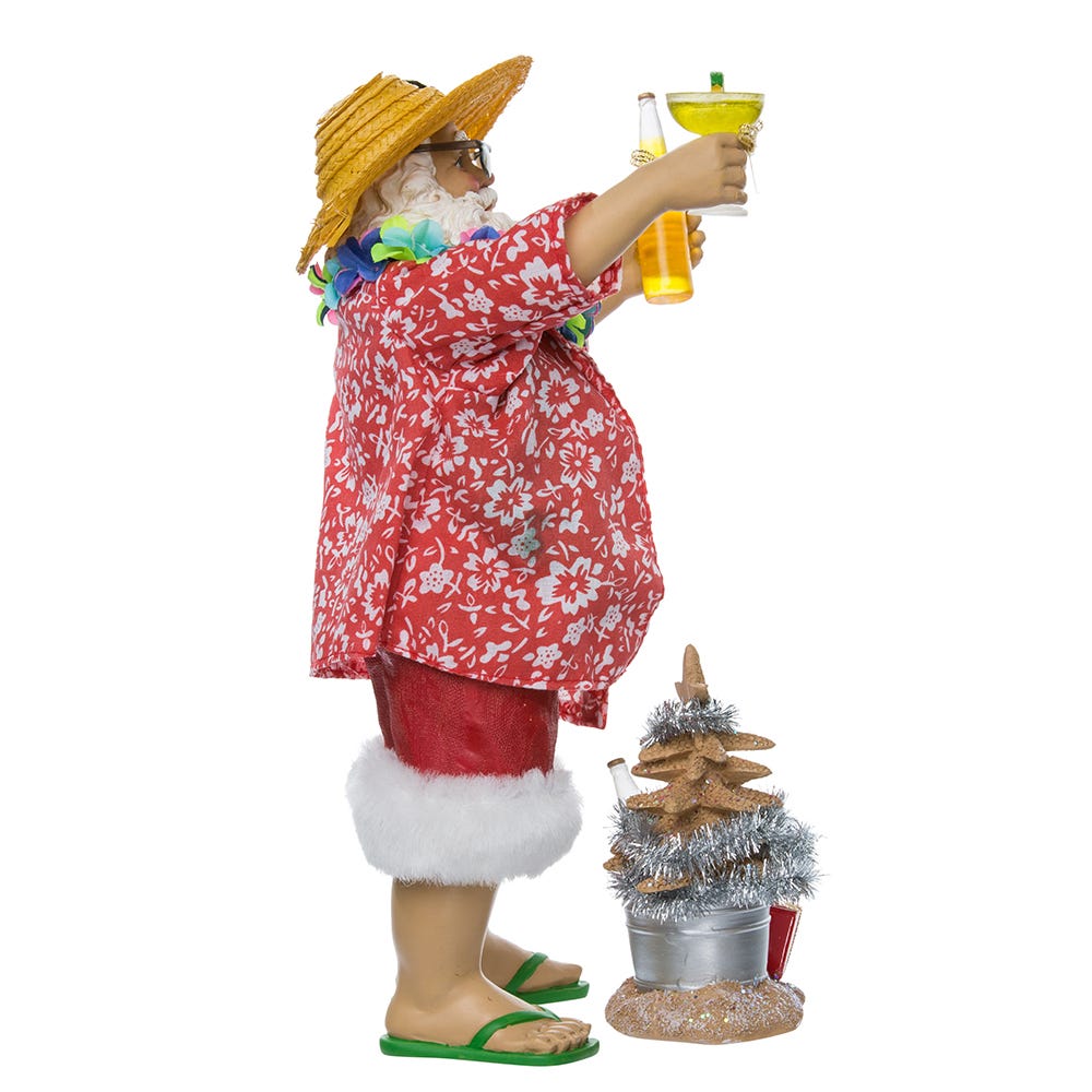 Kurt S. Adler 10“ Fabriché™ Beach Santa, 2-Piece Set