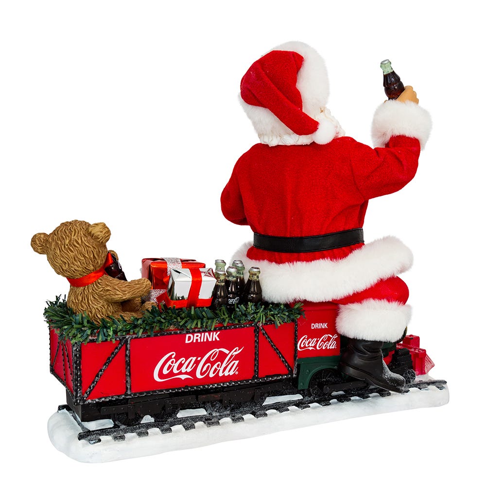 Kurt S. Adler 13“ Fabriché™ Coca-Cola® Santa On Train With LED Garland