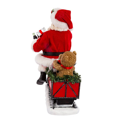 Kurt S. Adler 13“ Fabriché™ Coca-Cola® Santa On Train With LED Garland