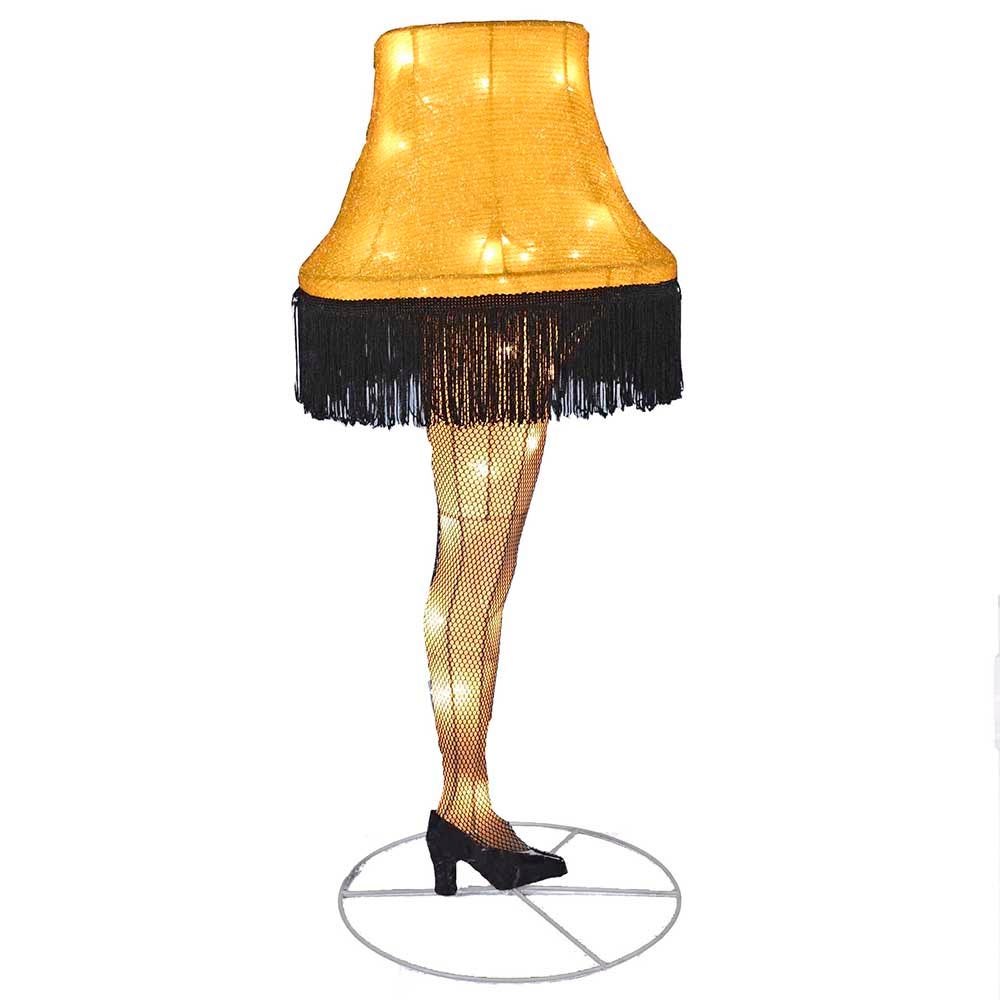 Kurt S. Adler 28“ A Christmas Story™ Leg Lamp Lighted Tinsel Lawn Décor