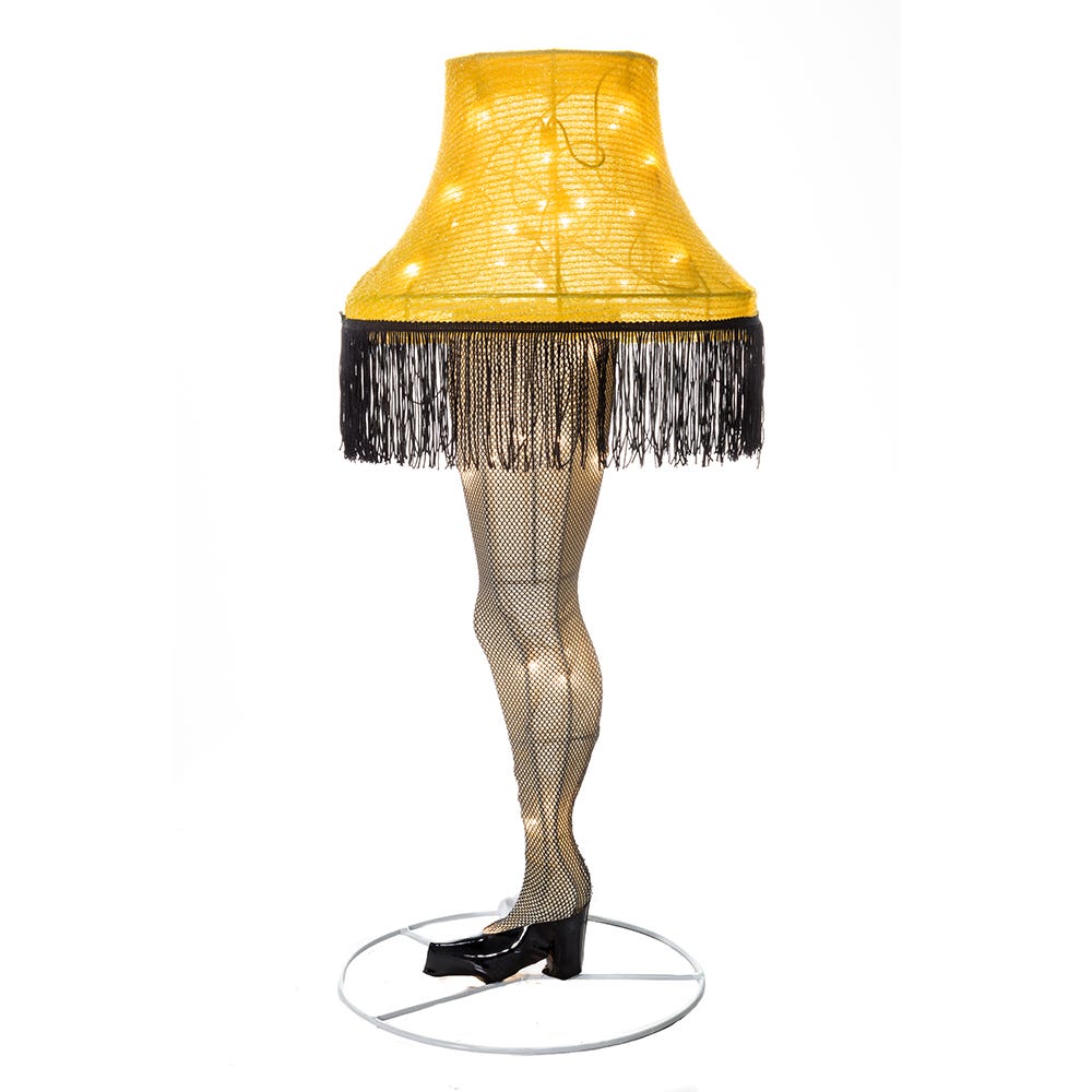 Kurt S. Adler 28“ A Christmas Story™ Leg Lamp Lighted Tinsel Lawn Décor