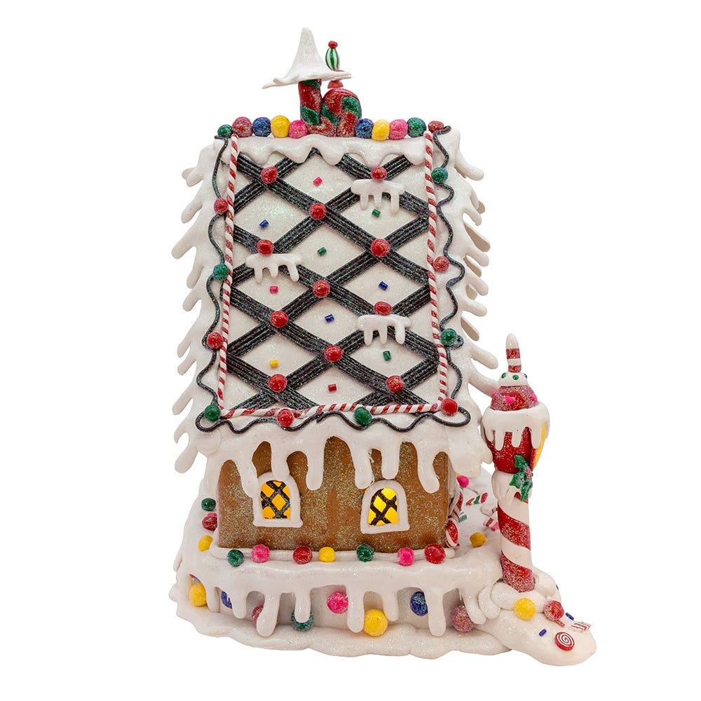 Kurt S. Adler 13“ Pre-Lit Claydough Gingerbread Inn with C7 Bulb
