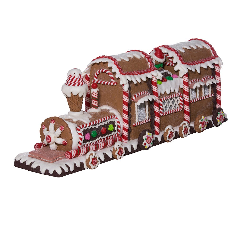 Kurt S. Adler 19.5“ Battery-Operated LED Gingerbread Train