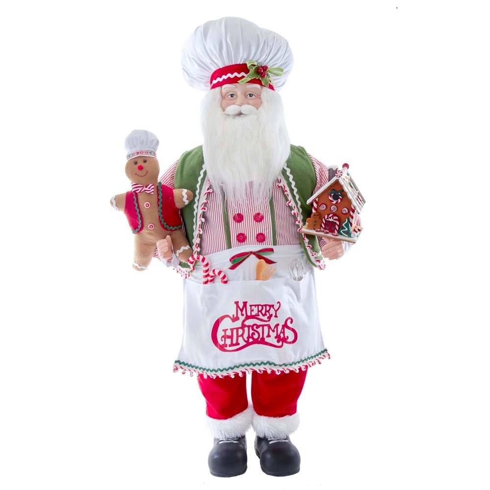 Kurt S. Adler 40“ Christmas Chef Gingerbread Santa