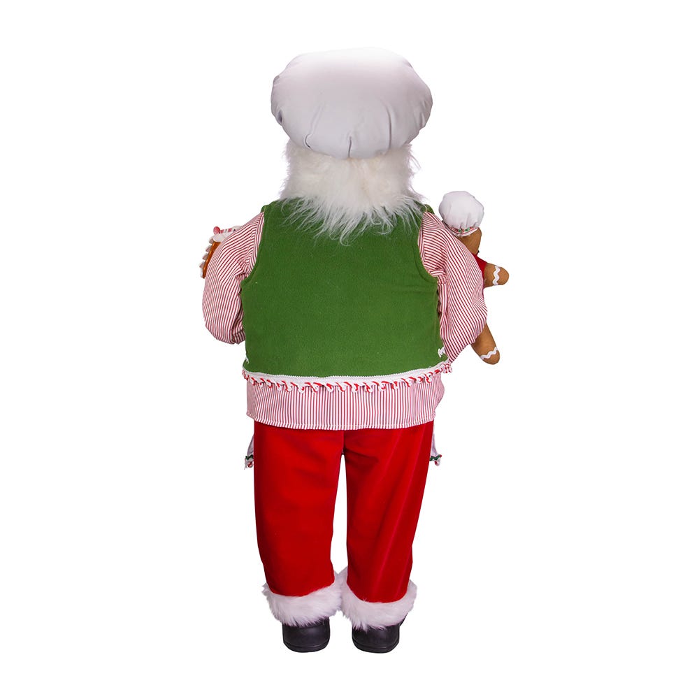 Kurt S. Adler 40“ Christmas Chef Gingerbread Santa
