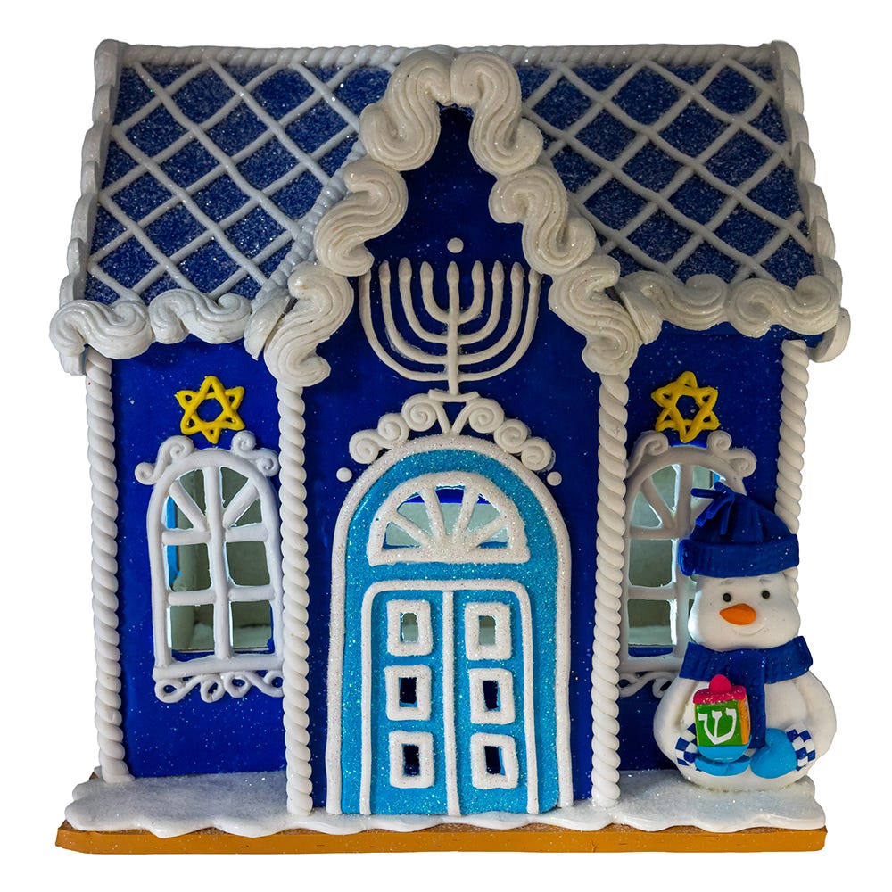 Kurt S. Adler 7“ Battery Operated LED Claydough Hanukkah Table Piece