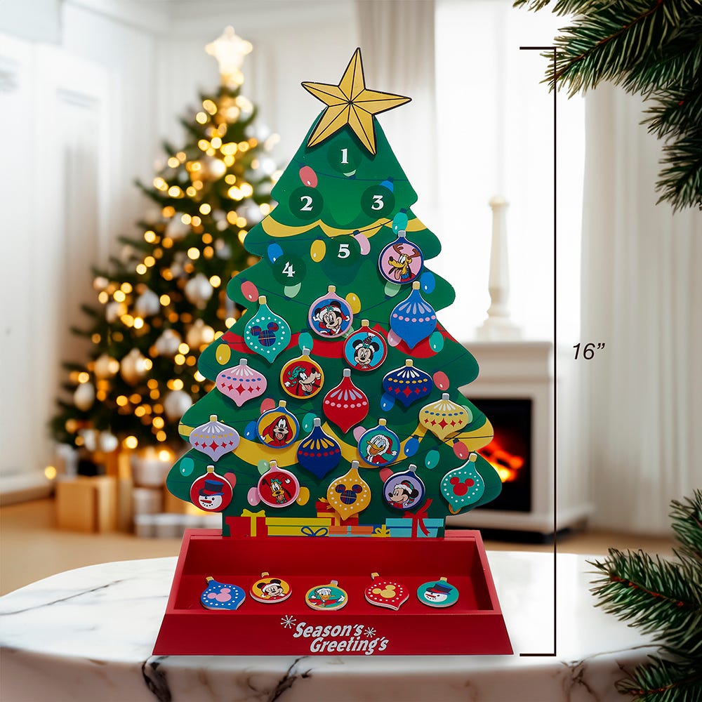 Kurt S. Adler 16“ Disney© Advent Tree With Magnetic Ornaments