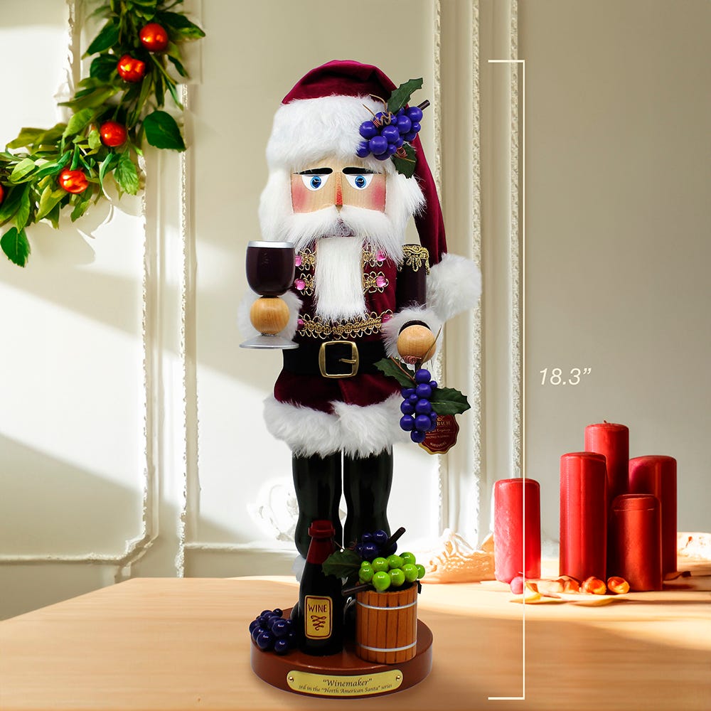Kurt S. Adler 18.25“ Steinbach Winemaker Nutcracker