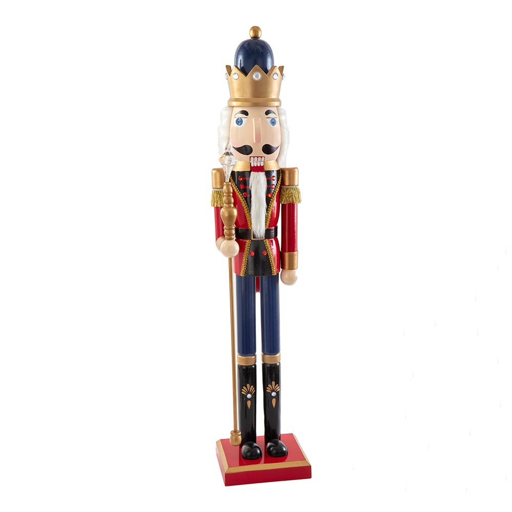 Kurt S. Adler 36“ Red & Blue King Nutcracker