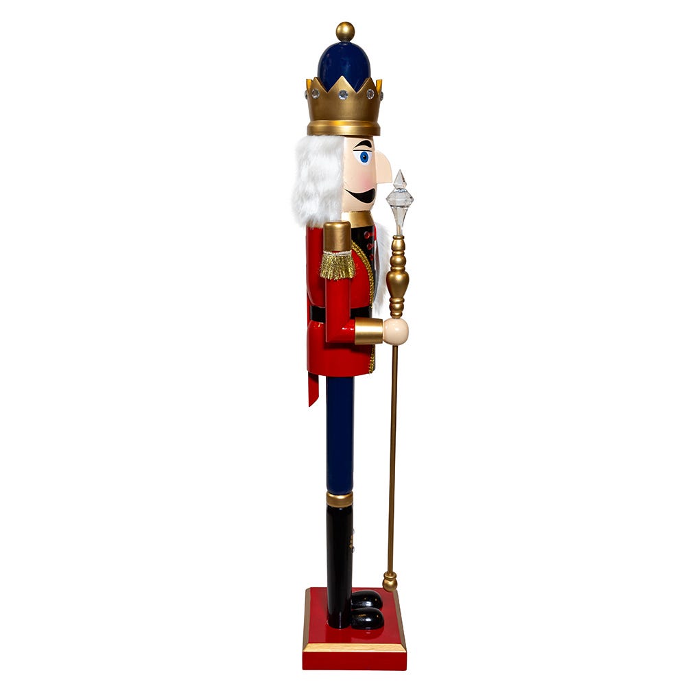 Kurt S. Adler 36“ Red & Blue King Nutcracker