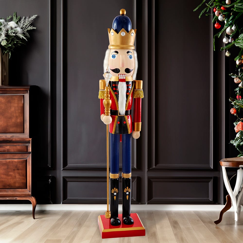 Kurt S. Adler 36“ Red & Blue King Nutcracker