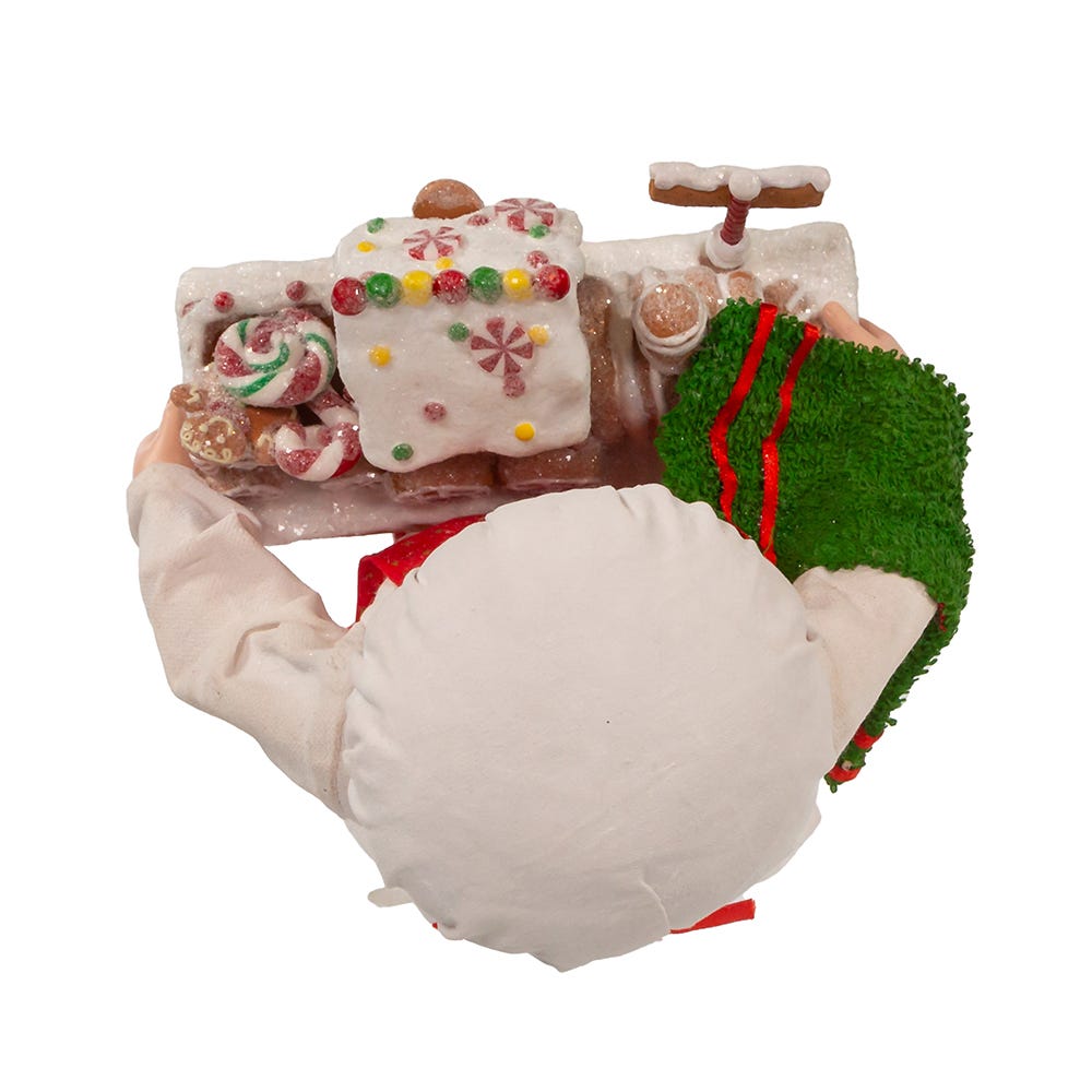 Kurt S. Adler 11“ Fabriché™ Chef Santa with Gingerbread Train