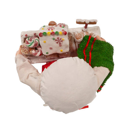 Kurt S. Adler 11“ Fabriché™ Chef Santa with Gingerbread Train