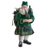Kurt S. Adler 10.5“ Fabriché™ Musical Irish Bagpiper Santa