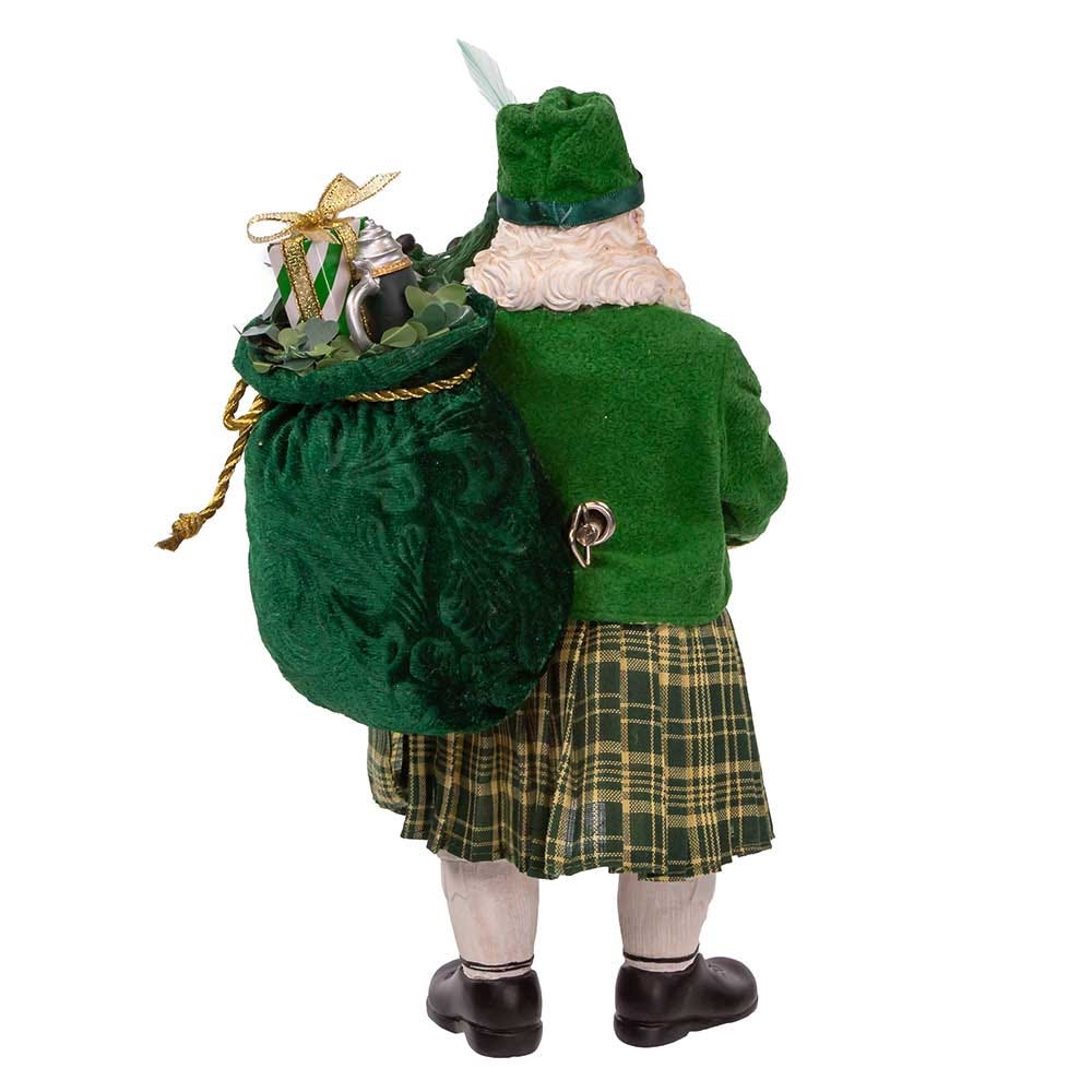 Kurt S. Adler 10.5“ Fabriché™ Musical Irish Bagpiper Santa
