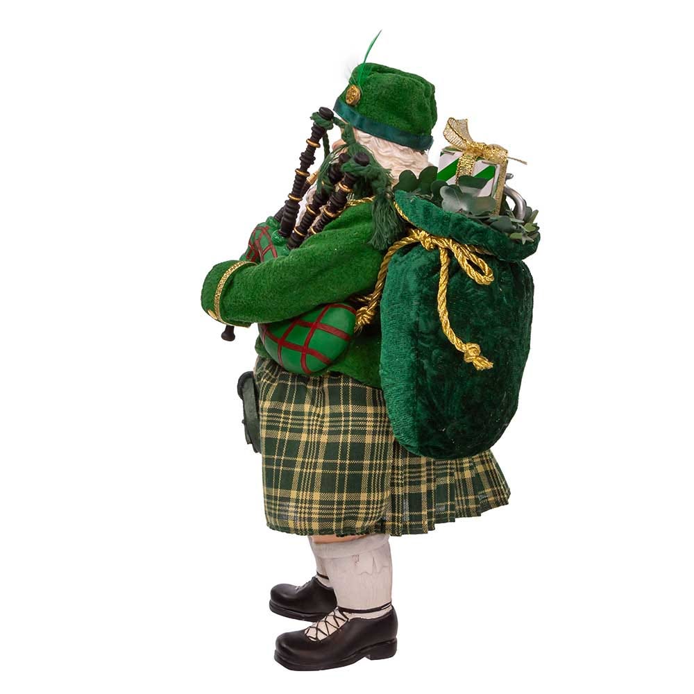 Kurt S. Adler 10.5“ Fabriché™ Musical Irish Bagpiper Santa