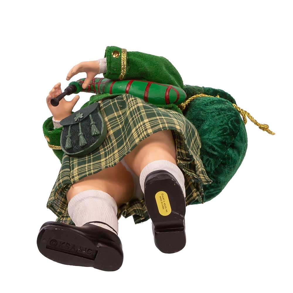 Kurt S. Adler 10.5“ Fabriché™ Musical Irish Bagpiper Santa