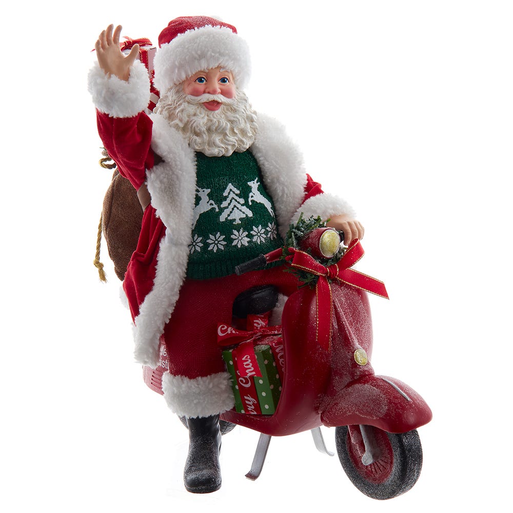 Kurt S. Adler 10“ Fabriché™ Santa On Scooter