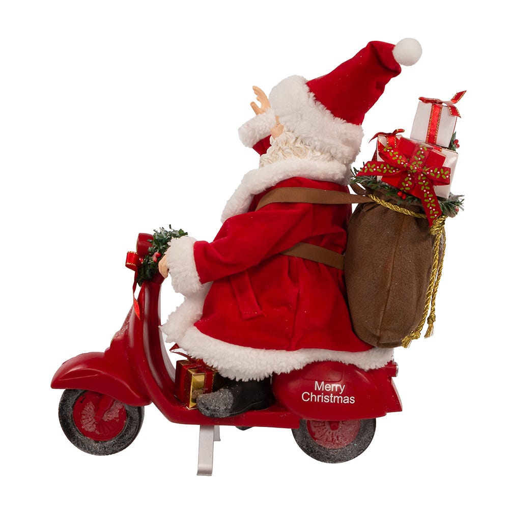 Kurt S. Adler 10“ Fabriché™ Santa On Scooter