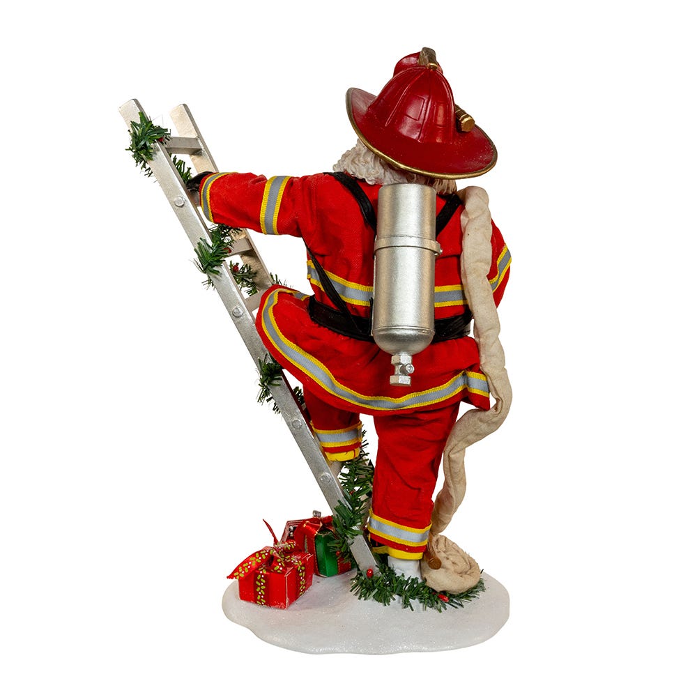 Kurt S. Adler 11.5“ Fabriché™ Fireman Santa On Ladder
